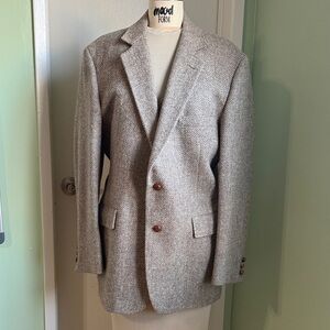 Men's Gray Herringbone Blazer